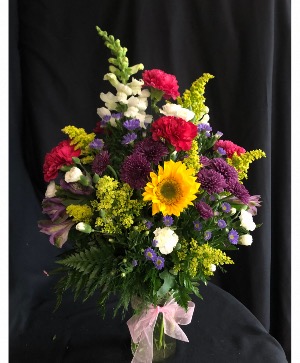 Colorful blooms  Vase arrangement 
