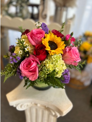 Colorful Blooms Vase Arrangement 