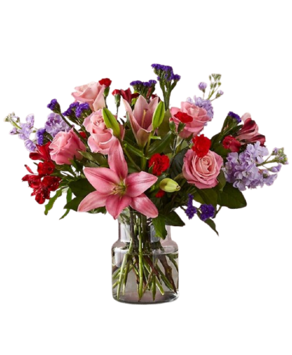 Colorful Burst Vase Arrangement