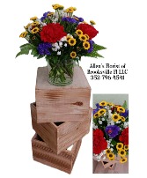 Colorful Burst Vase  Fresh cut flowers