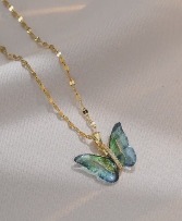 Colorful Butterfly Pendant Necklace  Gift Items