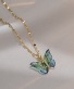 Colorful Butterfly Pendant Necklace  Gift Items