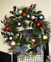 Colorful Christmas Ornament Wreath