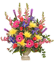 COLORFUL CONDOLENCES TRIBUTE  Funeral Flowers