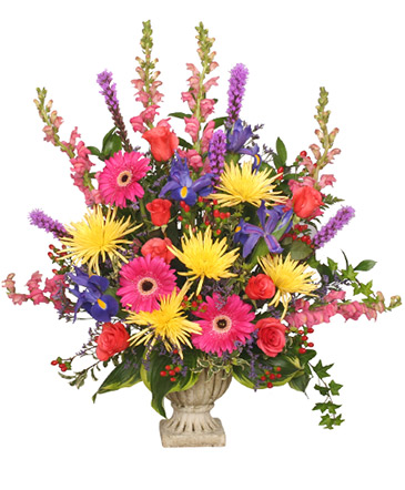 COLORFUL CONDOLENCES TRIBUTE  Funeral Flowers in Yoakum, TX | Lovies Floral LLC