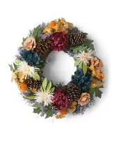 Colorful Cone Artificial Floral Wreath 