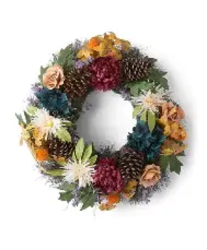 Colorful Cone Artificial Floral Wreath