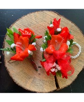 Colorful Corsage and Boutonniere Set  Corsage and Boutonniere