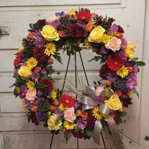Colorful Country Sympathy Wreath