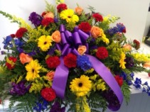 Colorful Elegance Casket Spray Casket Flowers