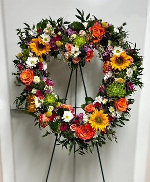 Colorful Embrace Funeral Spray