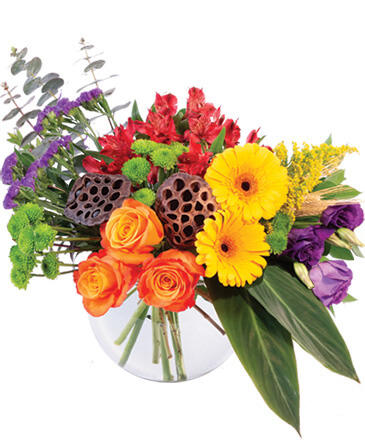 Colorful Essence Floral Arrangement in Picture Butte, AB | FLARE 'N FLOWERS