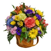 Colorful Flower Basket Flowers