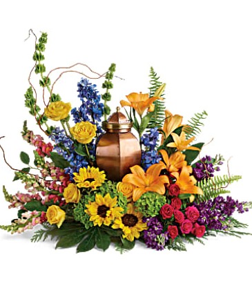 Colorful life Cremation Tribute in Riverside, CA | Willow Branch Florist of Riverside
