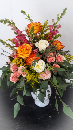 Colorful Lush vase arrangement 