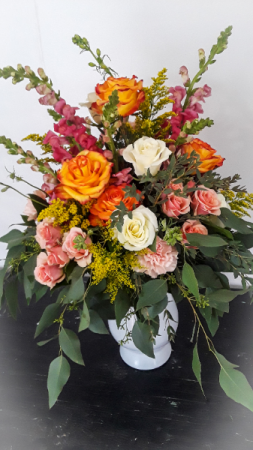 Colorful Lush vase arrangement