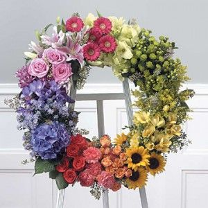 Colorful Memory Standing Wreath 
