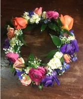 colorful mix flower crown 