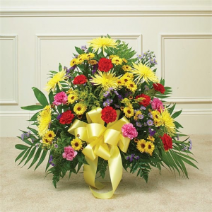colorful mix sympathy arrangement in Lebanon, NH | LEBANON GARDEN OF EDEN FLORAL SHOP colorful mix sympathy arrangement in Lebanon, NH | LEBANON GARDEN OF EDEN FLORAL SHOP