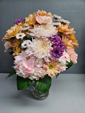 colorful pastes with peach Vase of Flowers