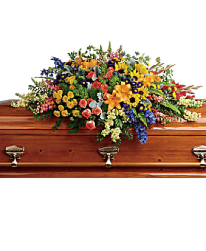 Colorful reflections Casket Spray 