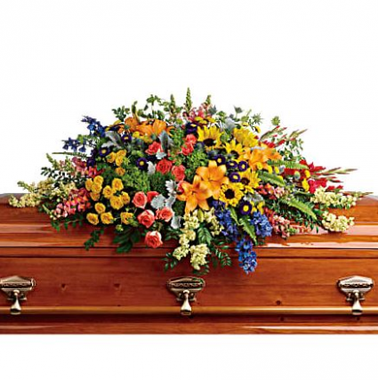 Colorful Reflections Casket Spray Casket Spray