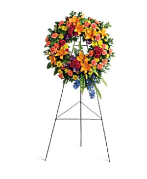 T282-7A Colorful Serenity Funeral Spray
