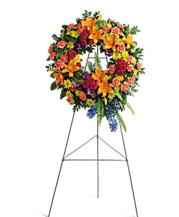 Colorful Serenity Wreath  in Winnipeg, MB | CHARLESWOOD FLORISTS