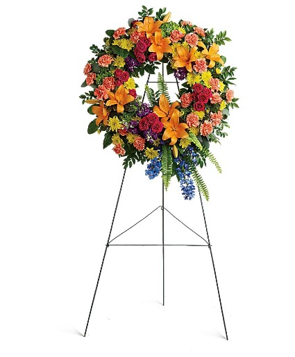 Colorful Serenity Wreath Arrangement