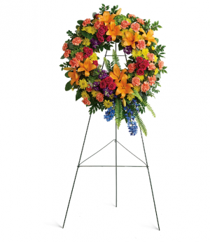 Colorful Serenity Wreath Teleflora Arrangement
