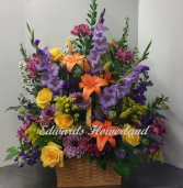 Colorful Sympathy Basket Sympathy 