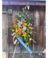 Colorful Sympathy Spray Standing Spray