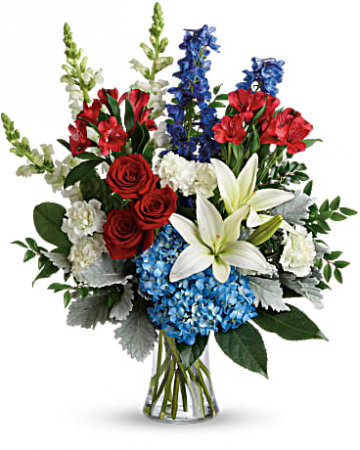 Colorful tribute T282-2A  in Fort Worth, TX | DAVIS FLORAL DESIGNS