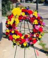 Colorful Wreath  Funeral Wreath 
