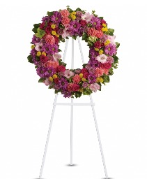 Colorful Wreath  Standing Spray 