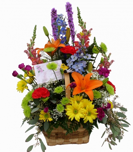 Colorful Expression Basket Arrangement