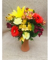 Colors of Fall Fresh Vase Arrangement