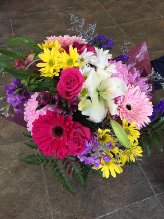 Colourful Mixed cut Bouguets Cut Flowers no vase