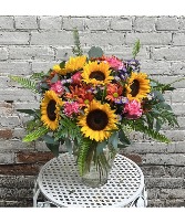 Colourful Sunflowers 