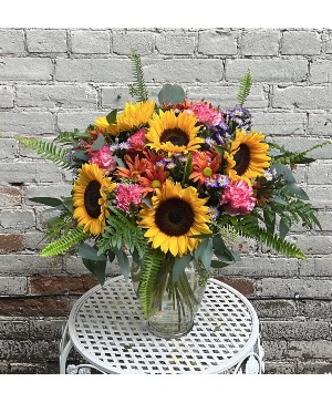 Colourful Sunflowers