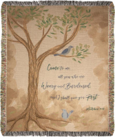 Come to Me All Who Are Weary Throw Powell Florist Exclusive