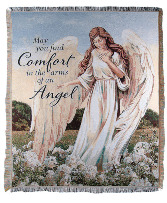 Comfort in Arms of an Angel Inspiritional throw