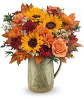   Harvest Season Bouquet * Deluxe majestic meadow pitcher  24T200B