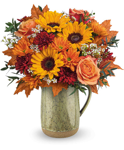   Harvest Season Bouquet * Deluxe majestic meadow pitcher  24T200B