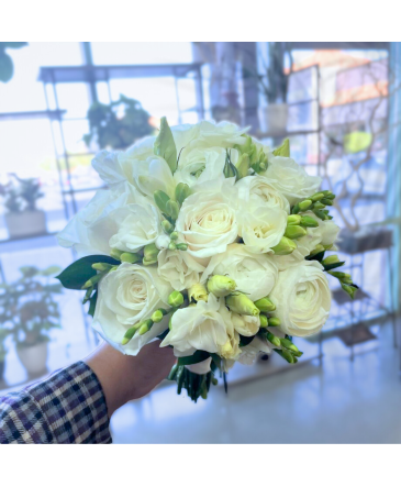 Compact Round  Bridal Bouquet in Henderson, NV | FLOWERS OF THE FIELD 