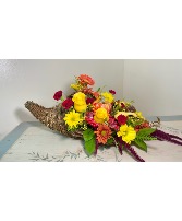 Complimentary Cornucopia Thanksgiving Arrangement