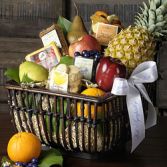 CONDOLENCES FRUIT BASKET Large Fruit Basket plus Healthy Snacks