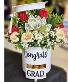 Congrats Grad Flowers Grad Hat & $$