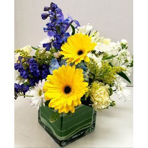 congrats its baby boy cube vase