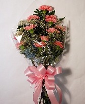 Congratulations Carnation Bouquet FHF-G124 Fresh Flower Presentation Bouquet (Local Delivery or pick up)Area Only)